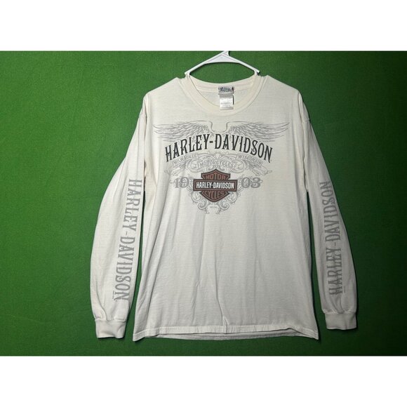 Harley-Davidson H-D HD Long Sleeve T-Shirt "Surf City” Huntington Beach CA 2011 - Picture 2 of 9